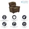 Flash Furniture Kids Recliner, 25" to 39" x 28", Upholstery Color: Brown, Weight Capacity: 90 lb. BT-7950-KID-MIC-BRWN-GG - alternate 2
